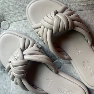 Seychelles Braided Knot Slide Sandals - Light Beige